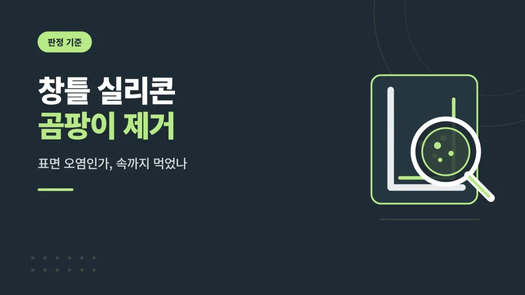 창틀 실리콘 곰팡이 제거 정보 카드